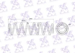 Пружина (2 шт.) задней подвески VW Polo V (Поло 5) (металл Корея) — изображение 3