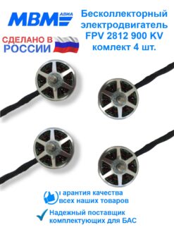 Комплект бесколлекторных электродвигателей для FPV дрона ВЕМ 2812-900 4 шт.